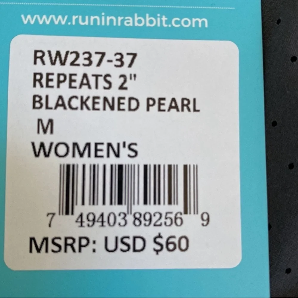 NWT Rabbit Repeats 4" Short Blackened Pearl Size Medium - Picture 7 of 8